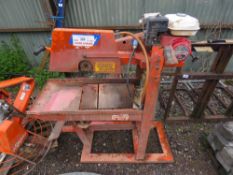 HONDA ENGINED CLIPPER TYPE SLAB CUTTING SAWBENCH.