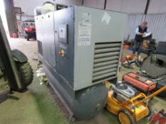 ATLAS COPCO GA15FF LARGE AIR COMPRESSOR WITH RECEIVER, YEAR 2007, 7.3 BAR RATED. WORKING WHEN RECENT