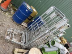 3 X FOLDING WAREHOUSE TROLLEY. THIS LOT IS SOLD UNDER THE AUCTIONEERS MARGIN SCHEME, THEREFORE NO