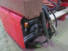 MINI ARC WELDER WITH RODS, 240VOLT POWERED. THIS LOT IS SOLD UNDER THE AUCTIONEERS MARGIN SCHEME,