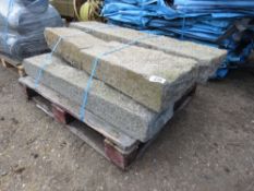 PALLET CONTAINING HEAVY DUTY GRANITE KERBS.