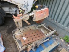 CLIPPER 110VOLT SLAB CUTTING SAWBENCH. THIS LOT IS SOLD UNDER THE AUCTIONEERS MARGIN SCHEME, THER