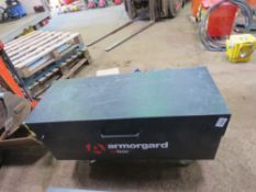 ARMORGARD WHEELED TOOL VAULT WITH KEY PLUS CONTENTS AS SHOWN. SOURCED FROM COMPANY LIQUIDATION. THIS