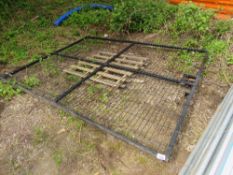 SINGLE HEAVY DUTY MESH COVERED YARD GATE, 2.35M HEIGHT X 3M WIDTH APPROX. THIS LOT IS SOLD UNDER