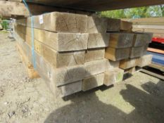 24NO PIECES OF 6" X 3" TIMBER POSTS, MAINLY 2.4M LENGTH APPROX. THIS LOT IS SOLD UNDER THE AUCTIO