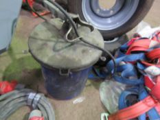 BARREL OF GREASE WITH A HAND PUMP. THIS LOT IS SOLD UNDER THE AUCTIONEERS MARGIN SCHEME, THEREFOR