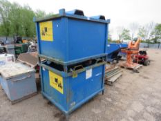 2NO EMPTEEZY FORKLIFT MOUNTED BOTTOM EMTYING SKIP,S 1250KG RATED CAPACITY. LIGHT WEIGHT PREVIOUS USE