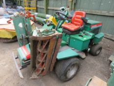 RANSOMES 213 RIDE ON TRIPLE MOWER WITH KUBOTA DIESEL ENGINE, NO KEY, UNTESTED, CONDITION UNKNOWN.