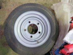 2 X TRAILER WHEELS AND TYRES, APPEAR UNUSED, 195.60R12C THIS LOT IS SOLD UNDER THE AUCTIONEERS