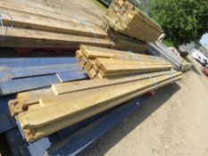 2NO BUNDLES OF 4" X 2" TIMBERS 8-18FT LENGTH APPROX, 35NO PIECES IN TOTAL APPROX. THIS LOT IS SOL