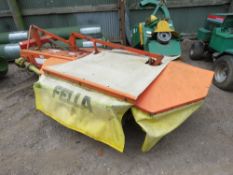 FELLA 87H DRUM HAY MOWER WITH CONDITIONER. TRACTOR MOUNTED PTO DRIVEN.