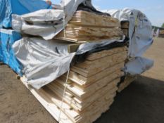 2 X PACKS OF UNTREATED SHIPLAP TYPE TIMBER CLADDING BOARDS: 1.73M X 100MM APPROX.