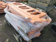 PALLET OF CHAPTER 8 PLASTIC BARRIERS, 15NO IN TOTAL APPROX. THIS LOT IS SOLD UNDER THE AUCTIONEER