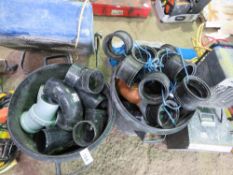 2 X BINS CONTAINING DRAINAGE PIPE FITTINGS. THIS LOT IS SOLD UNDER THE AUCTIONEERS MARGIN SCHEME,