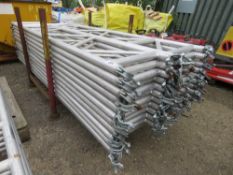 STILLAGE CONTAINING 24NO ALUMINIUM LATTICE BEAM SCAFFOLD SUPPORTS, 450MM WIDTH X 2.5M LENGTH APPROX.