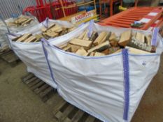 2 X LARGE BULK BAGS OF FIRE WOOD LOGS, MAINLY SILVER BIRCH. THIS LOT IS SOLD UNDER THE AUCTIONEE