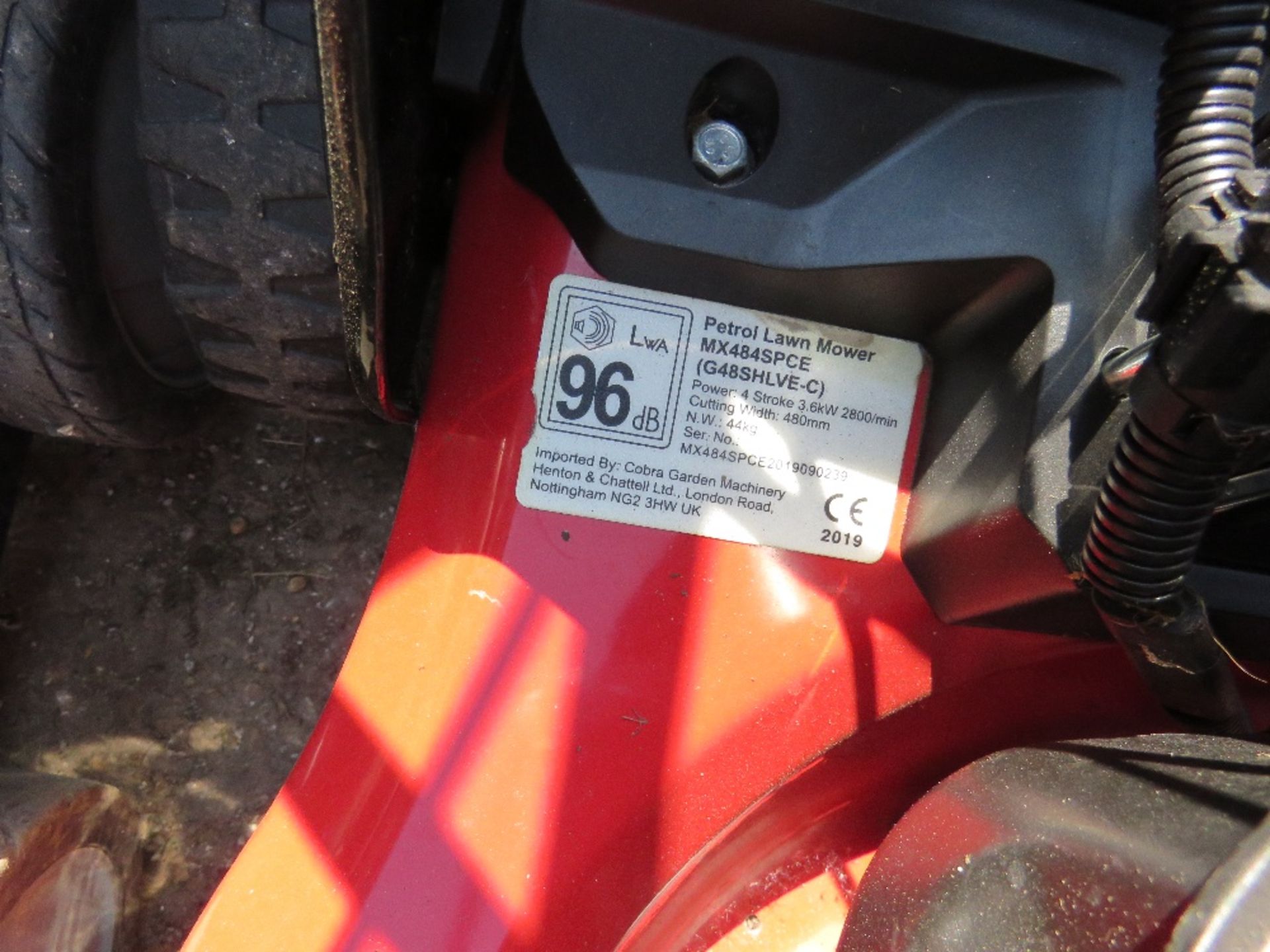 COBRA HEAVY DUTY PETROL ENGINED LAWNMOWER, WITH COLLECTOR. THIS LOT IS SOLD UNDER THE AUCTIONEERS - Image 2 of 3