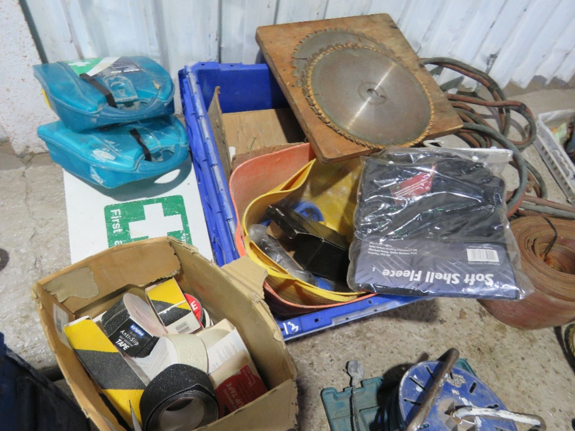 FIRST AID KITS AND BUILDING SUNDRIES. THIS LOT IS SOLD UNDER THE AUCTIONEERS MARGIN SCHEME, THERE