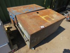 2 X STEEL TOOL BOXES, UNLOCKED, NO KEYS. THIS LOT IS SOLD UNDER THE AUCTIONEERS MARGIN SCHEME, TH