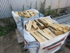 2 X BULK BAGS OF FIREWOOD LOGS, MAINLY SILVER BIRCH. THIS LOT IS SOLD UNDER THE AUCTIONEERS MARGI