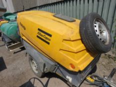 ATLAS COPCO XAS67 TOWED COMPRESSOR 1284 REC HOURS. YEAR 2013. SN:YA3064067D0304142. WHEN TESTED WAS