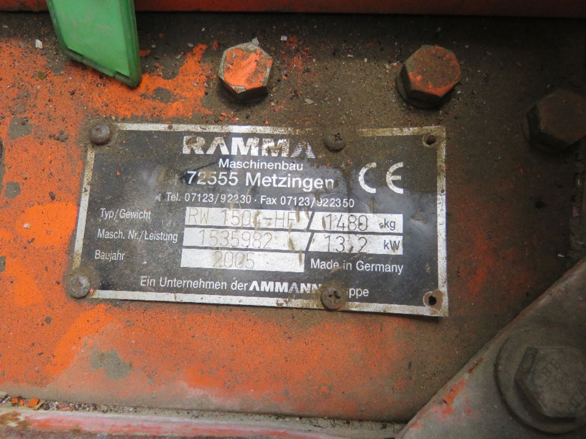 RAMMAX DIESEL TRENCH ROLLER. - Image 2 of 6