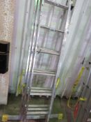 ALUMINIUM LADDER, 3 STAGE, 6FT CLOSED LENGTH APPROX.