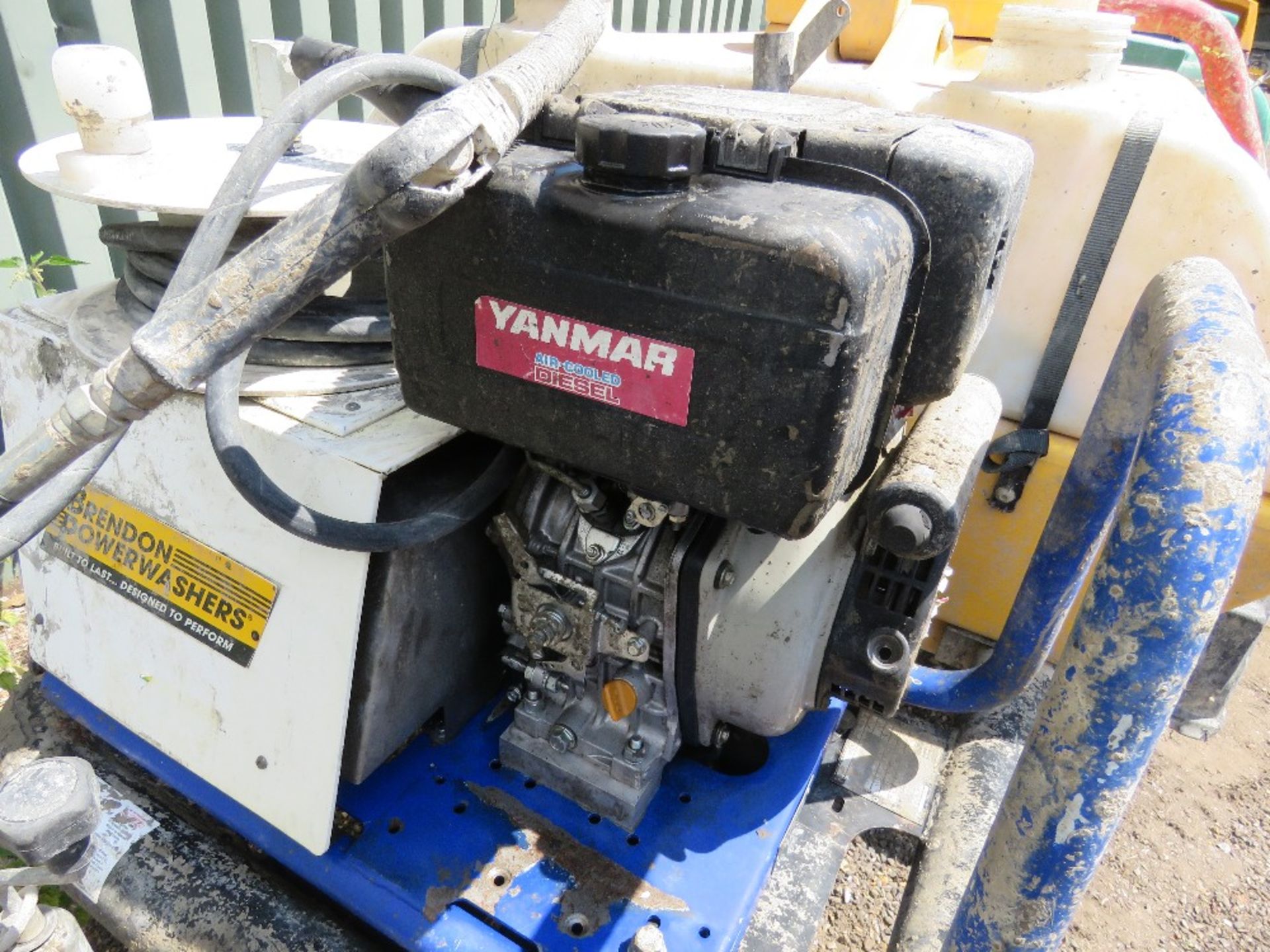 BRENDON POWER WASHER BOWSER WITH YANMAR DIESEL PUMP. WHEN TESTED WAS SEEN TO RUN AND PUMP. - Image 6 of 13