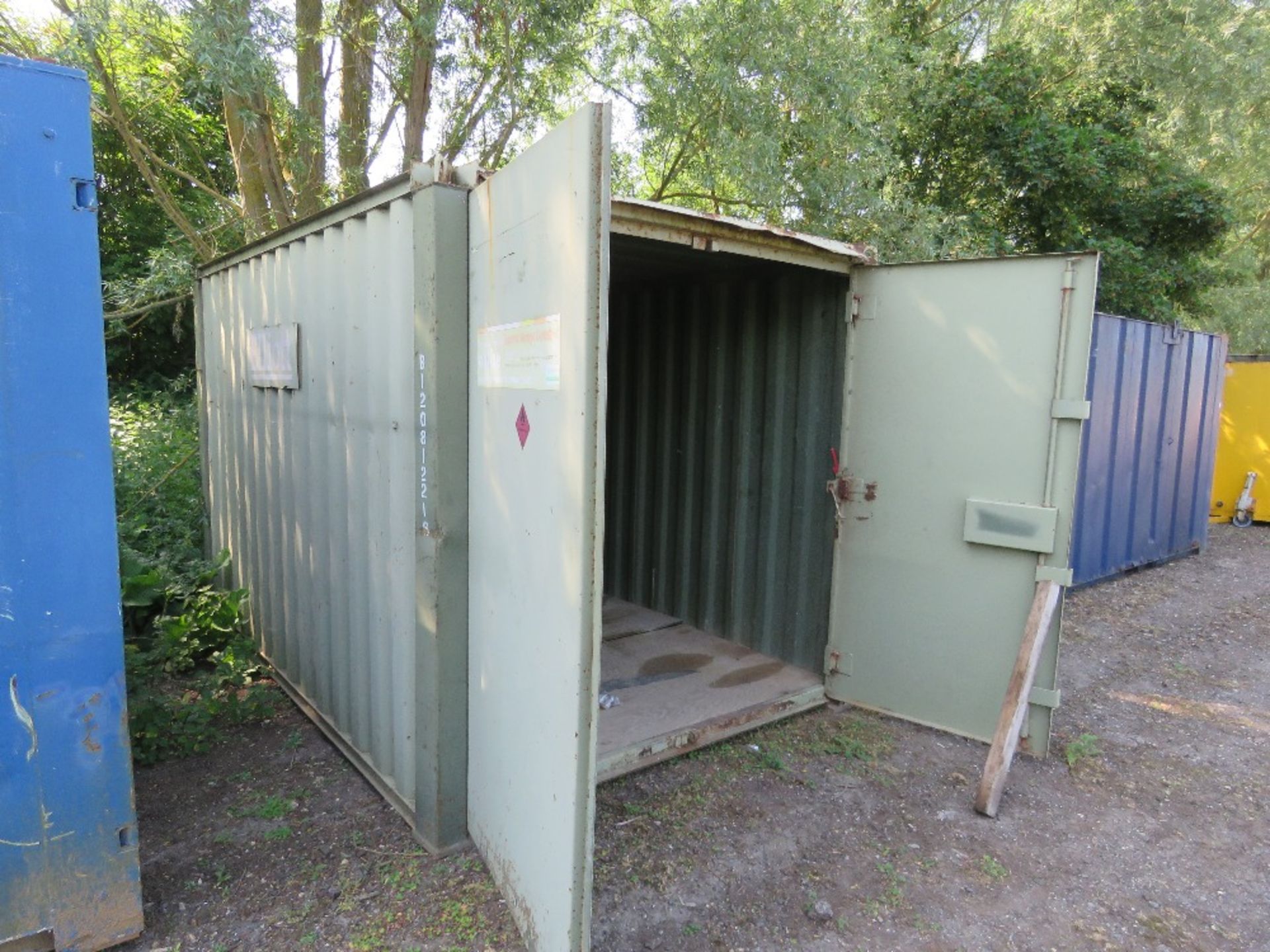 STEEL SECURE CONTAINER, 12FT X 8FT APPROX. - Image 2 of 5