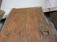 LARGE FRENCH OAK PLANK. 63MM DEPTH, 60CM WIDE (AVERAGE) AND 2.5M LENGTH APPROXIMATELY. IDEAL FOR TAB