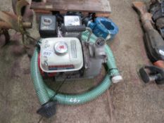 HONDA PETROL ENGINED WATER PUMP WITH HOSES. THIS LOT IS SOLD UNDER THE AUCTIONEERS MARGIN SCHEME,
