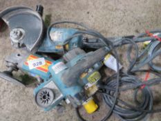 3 X ASSORTED POWER TOOLS: PLANER, POLISHER, GRINDER.