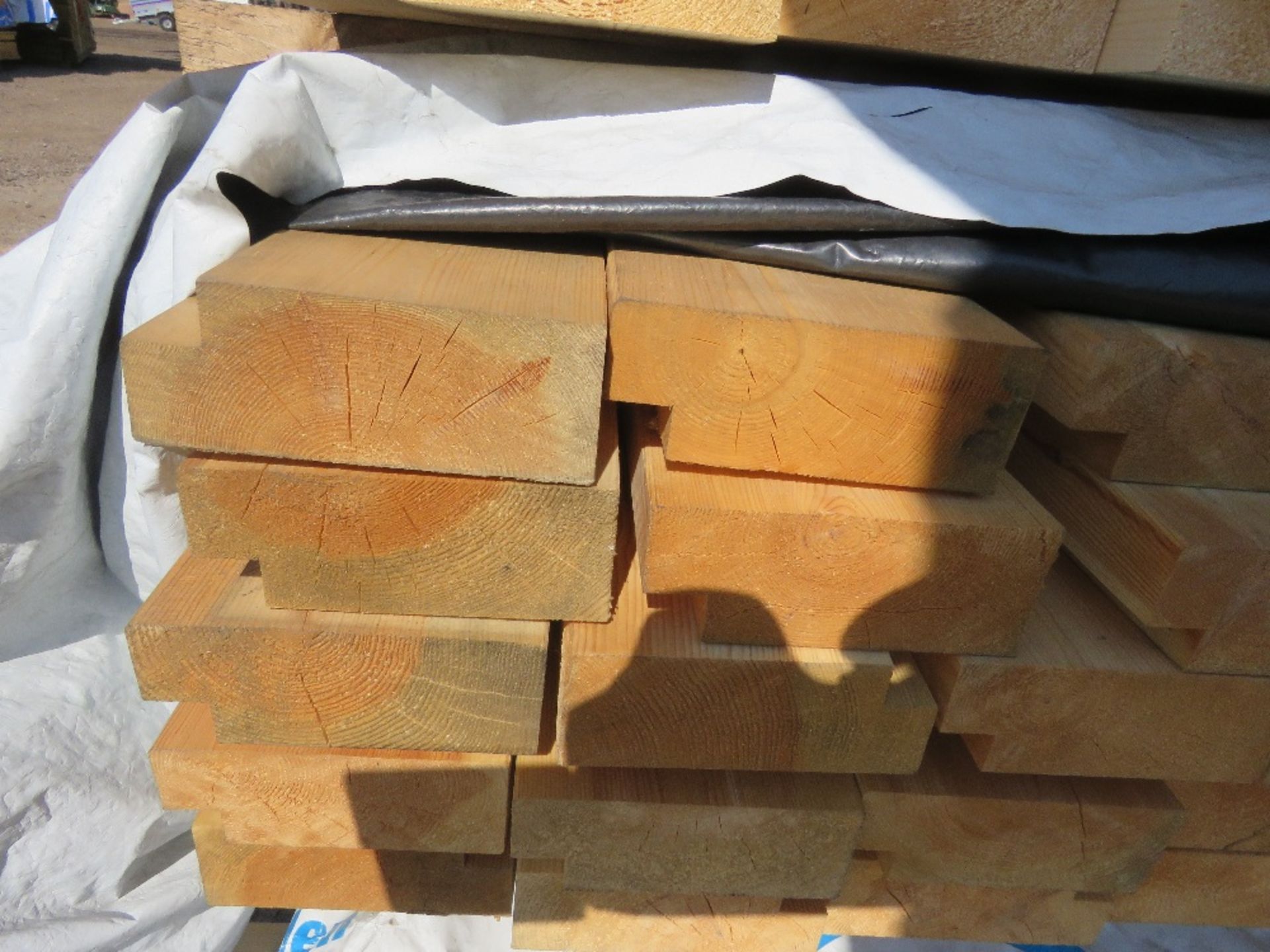 35NO GROOVED UNTREATED TIMBER POSTS 120MM X 45MM @2.35M LENGTH APPROX.