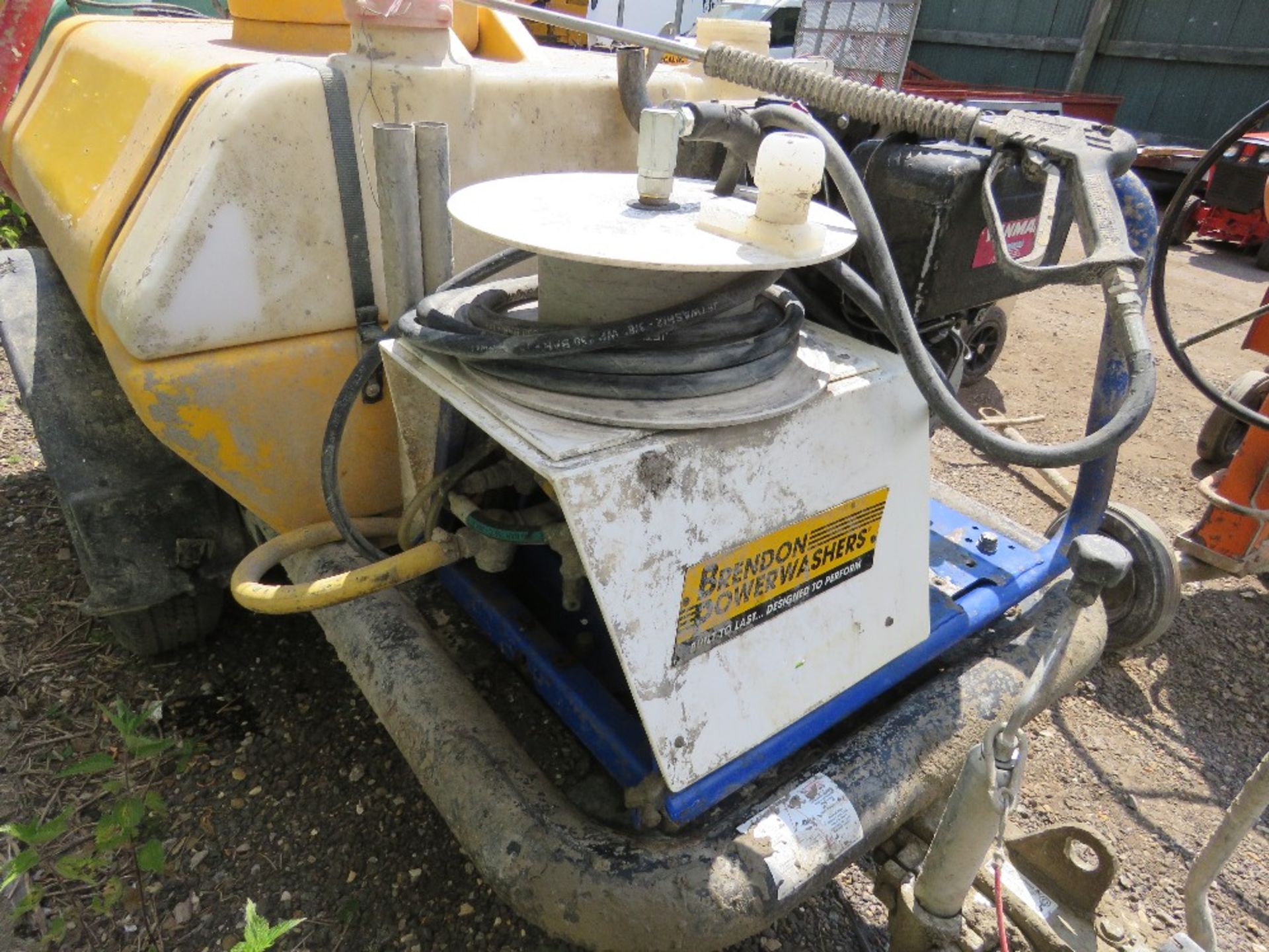 BRENDON POWER WASHER BOWSER WITH YANMAR DIESEL PUMP. WHEN TESTED WAS SEEN TO RUN AND PUMP. - Image 4 of 13