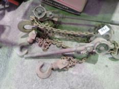 2NO OLD TYPE RATCHET CHAIN HOISTS / PULLERS.