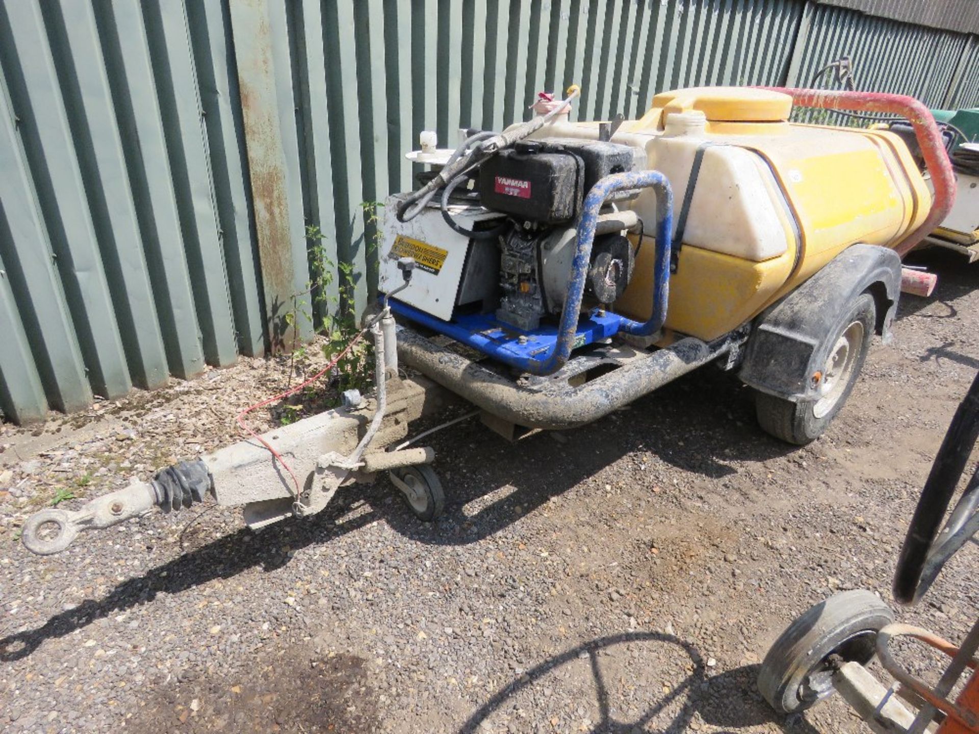 BRENDON POWER WASHER BOWSER WITH YANMAR DIESEL PUMP. WHEN TESTED WAS SEEN TO RUN AND PUMP.