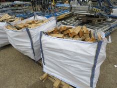 2 X BULK BAGS OF FIREWOOD LOGS, MAINLY SILVER BIRCH. THIS LOT IS SOLD UNDER THE AUCTIONEERS MARGI