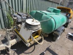 TRAILER ENGINEERING YANMAR DIESEL ENGINED PRESSURE WASHER BOWSER. WHEN TESTED WAS SEEN TO RUN AND AP