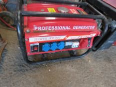 POWER KRAFT PETROL ENGINED GENERATOR. THIS LOT IS SOLD UNDER THE AUCTIONEERS MARGIN SCHEME, THERE