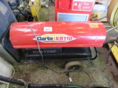 SPACE HEATER ON WHEELS, 240VOLT POWERED. THIS LOT IS SOLD UNDER THE AUCTIONEERS MARGIN SCHEME, TH