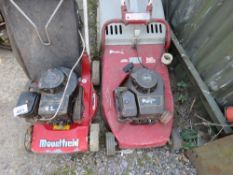 2 X PETROL ENGINED LAWNMOWERS WITH COLLECTORS. THIS LOT IS SOLD UNDER THE AUCTIONEERS MARGIN SCHE