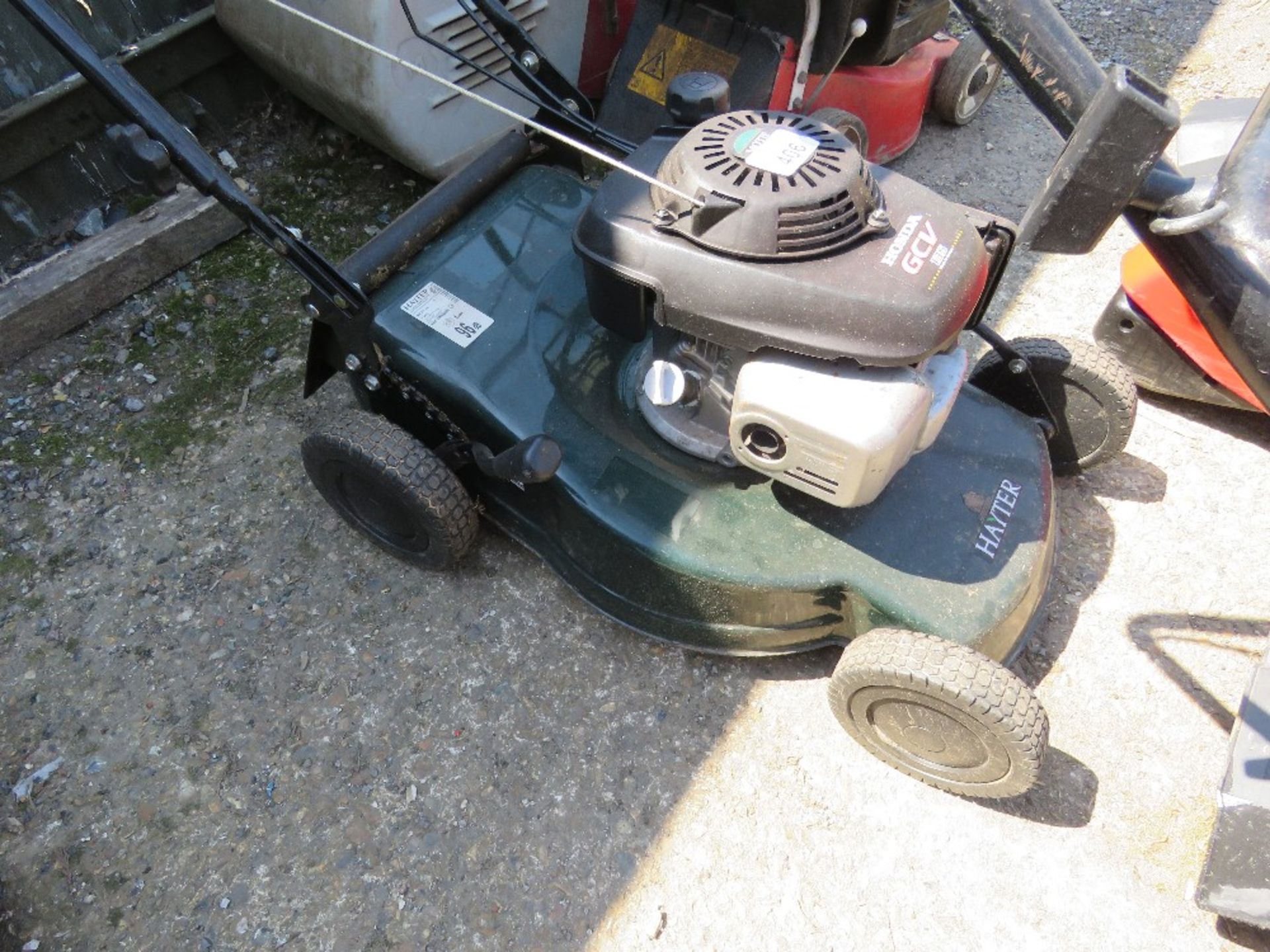 HAYTER MOTIF SELF DRIVE PETROL ENGINED LAWNMOWER, NO COLLECTOR. THIS LOT IS SOLD UNDER THE AUCTIO