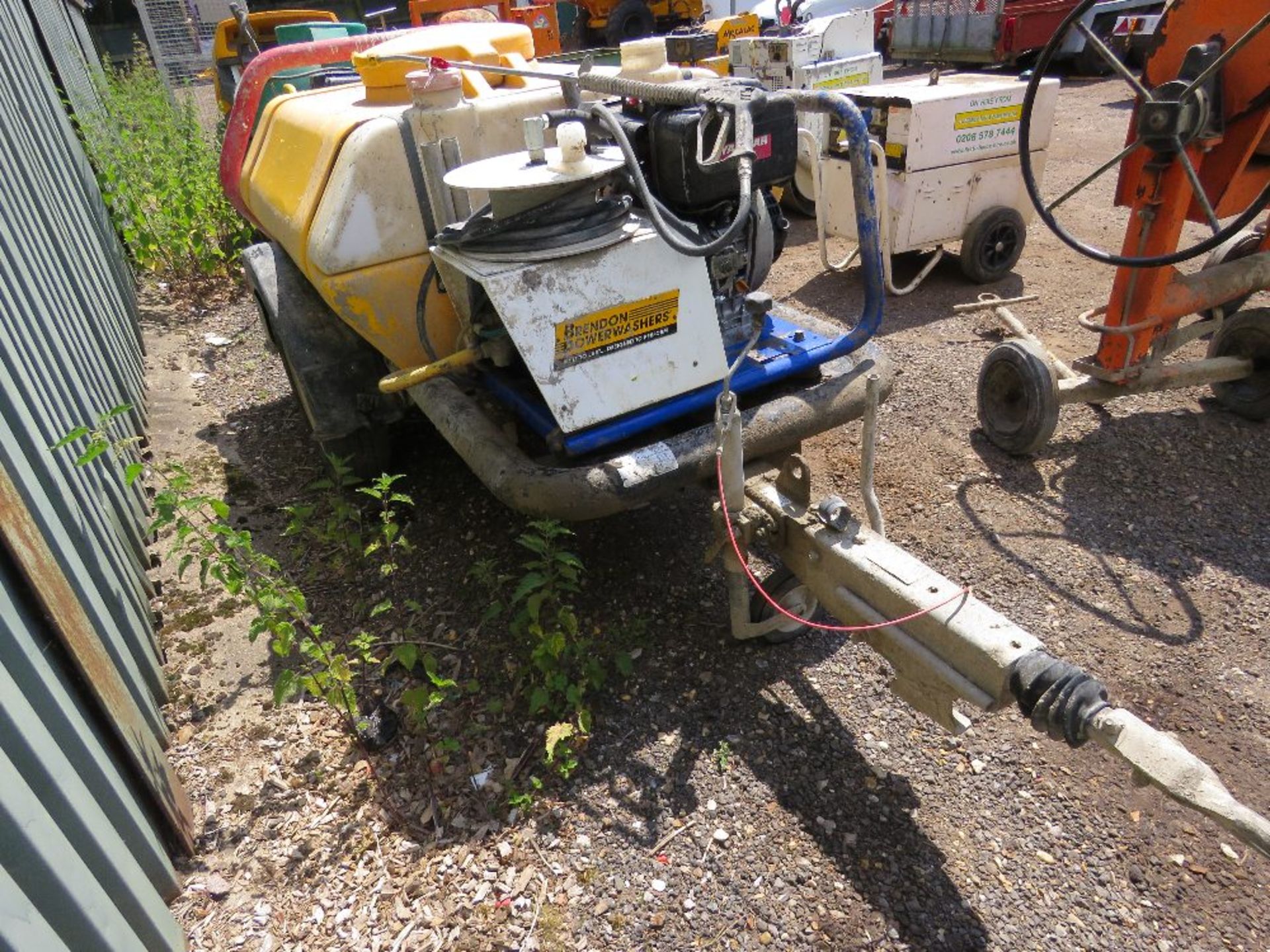 BRENDON POWER WASHER BOWSER WITH YANMAR DIESEL PUMP. WHEN TESTED WAS SEEN TO RUN AND PUMP. - Image 2 of 13
