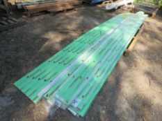 QUANTITY OF UPVC FASCIA BOARDS 18CM DEPTH X 5M LENGTH APPROX. THIS LOT IS SOLD UNDER THE AUCTIONE