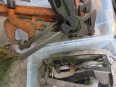 2 X BOXES OF ASSORTED WELDING AND WORKSHOP CLAMPS. THIS LOT IS SOLD UNDER THE AUCTIONEERS MARGIN