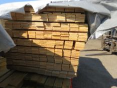 LARGE PACK OF HIT AND MISS FENCE CLADDING BOARDS: 1.57M LENGTH X 100MM WIDTH APPROX.