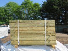 LARGE PACK OF TREATED FEATHER EDGE TIMBER CLADDING: 1.20M X 100MM APPROX.