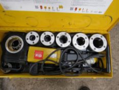 REMS 110VOLT PIPE THREADER SET IN A BOX.