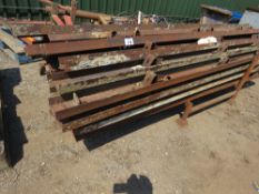 STILLAGE CONTAINING APPROXIMATELY 25NO 4" CONCRETE SHUTTER BEAMS, 10FT LENGT APPROX. THIS LOT IS