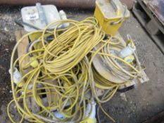 2 X TRANSFORMERS PLUS ASSORTED EXTENSION LEADS. THIS LOT IS SOLD UNDER THE AUCTIONEERS MARGIN SCH